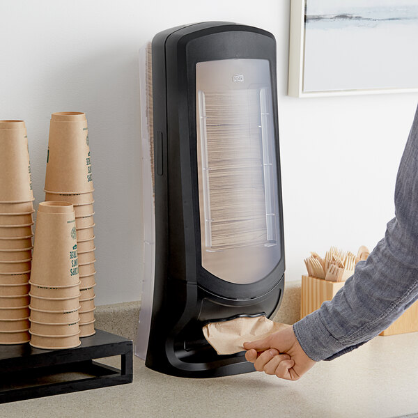 Tork Xpressnap 6332000 Black Standing / Wall Mount Interfold Napkin