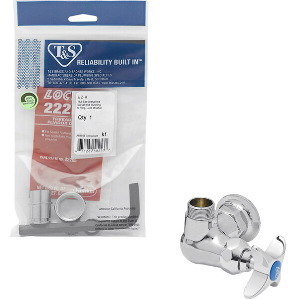 T&S B0310LNM Single Hole Wall Mount Faucet Base with CrossArm Handle