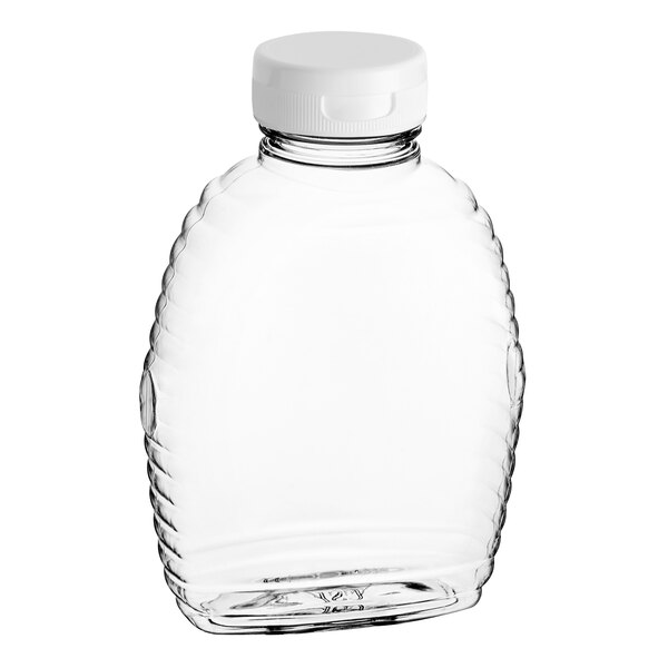 11 oz. (16 oz. Honey Weight) Queenline PET Honey Bottle with Pressure