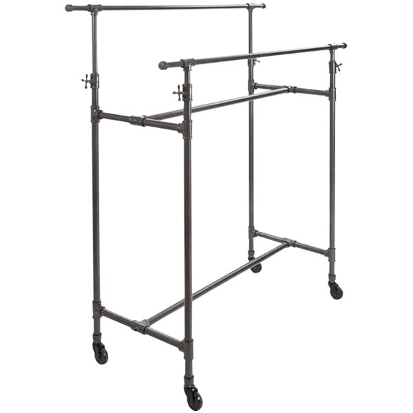 Econoco 48" x 22" x 80" Anthracite Grey Box Bar Garment Rack with