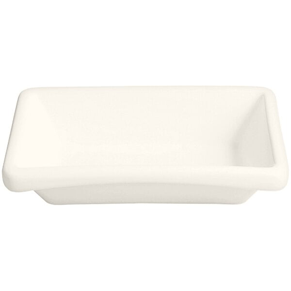 A white rectangular RAK Porcelain bowl.