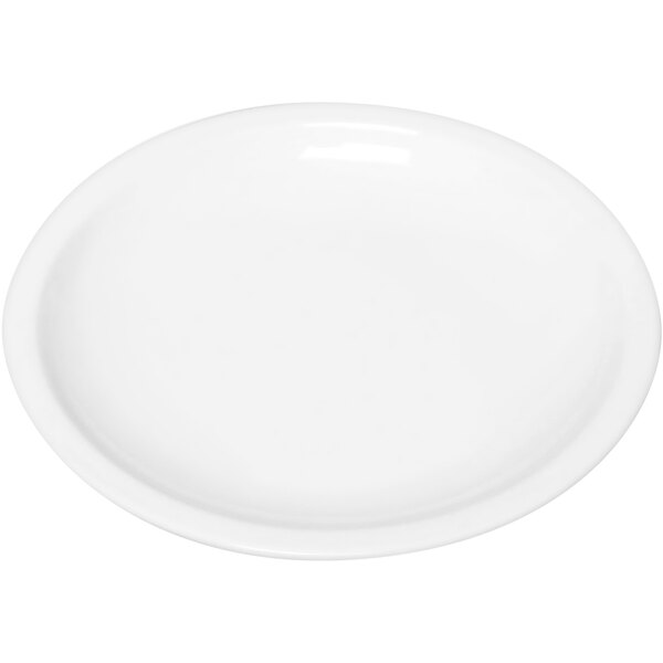 A RAK Porcelain ivory round porcelain plate with a small rim.