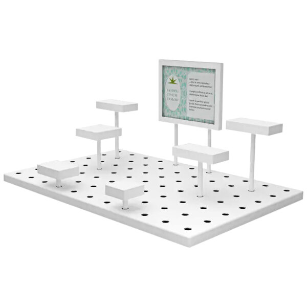 Econoco 22" x 14" x 10 1/2" Large White Modular MultiLevel Display