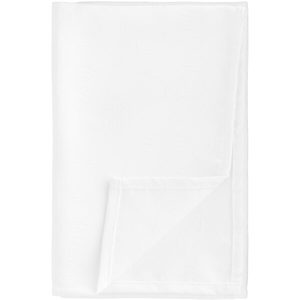 A white folded napkin with a corner