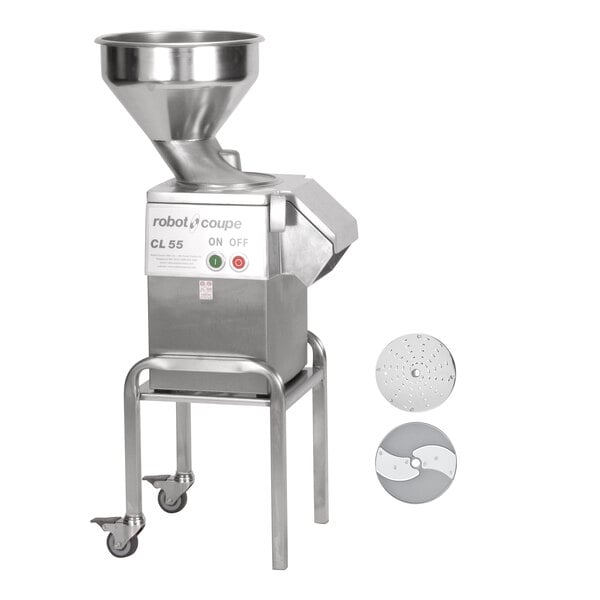 Robot Coupe CL55 Bulk Continuous Feed Food Processor with 2 Discs