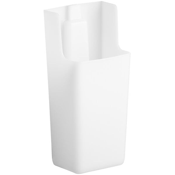A white plastic holder for Cambro ingredient bins.