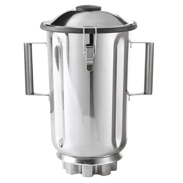 A Hamilton Beach stainless steel container kit with handles.