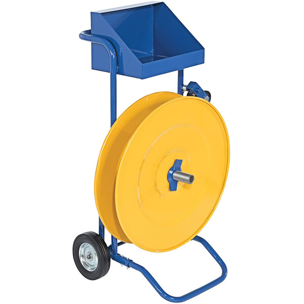 Vestil STRAPPSHD HeavyDuty Blue / Yellow Steel Strapping Cart