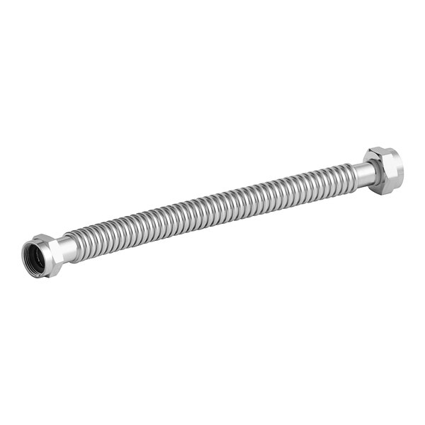 An Easyflex stainless steel water heater connector with threaded ends.