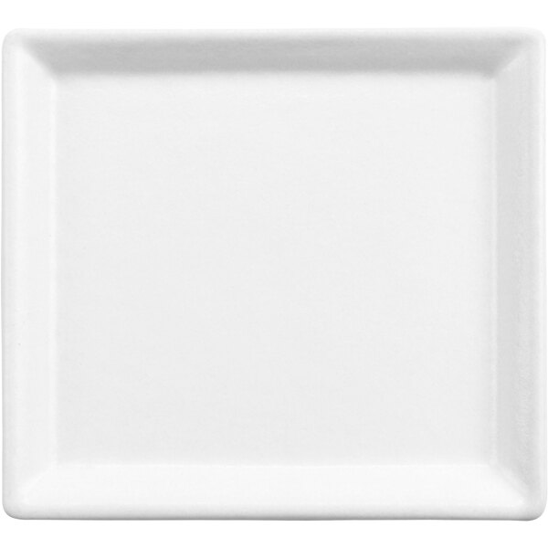 A white square aluminum platter with a square edge.