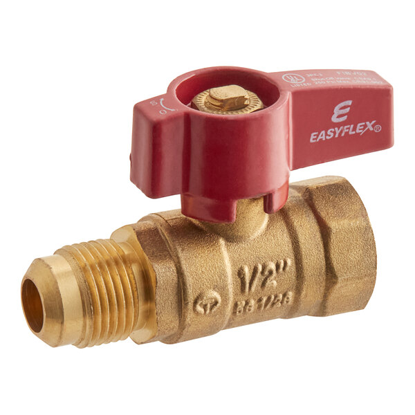 Easyflex G03831 1/2" Brass Gas Valve with 1/2" Female NPT Ball Valve