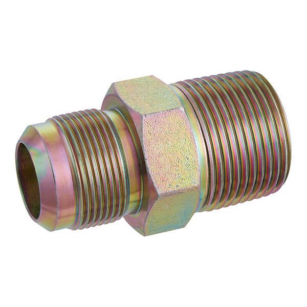 A close-up of an Easyflex zinc-plated steel gas valve with a threaded male connection.