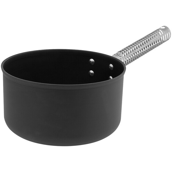 A black LloydPans sauce pan with a handle.