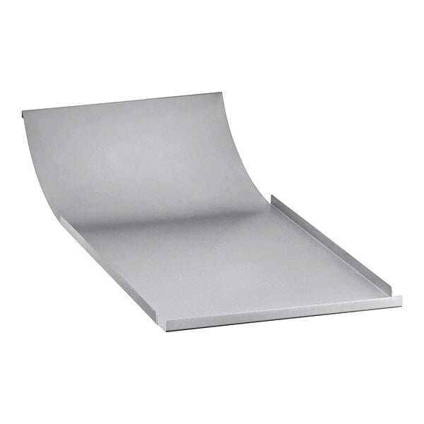 An Avantco slideway plate for a commercial toaster with a curved edge.