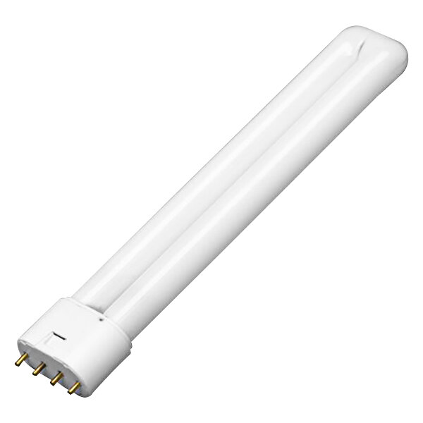 A white fluorescent tube with gold tips.