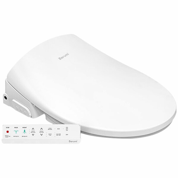 Barumi EFBM6000 Elongated Electric Bidet Toilet Seat with Night Light