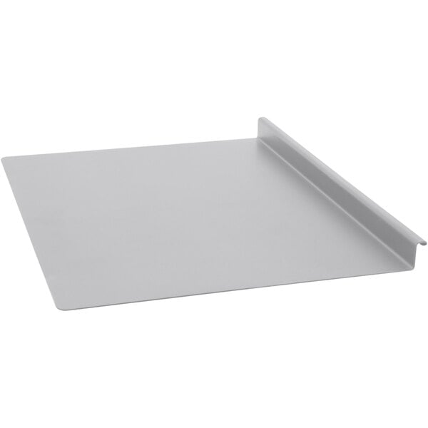 A LloydPans aluminum cookie sheet with a white rectangular surface and white edge.