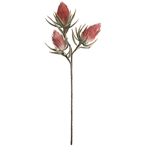 A Kalalou medium red artificial flower on a stem.