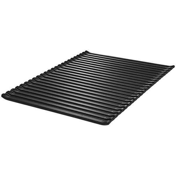 A black rectangular LloydPans grill pan with a grid pattern.