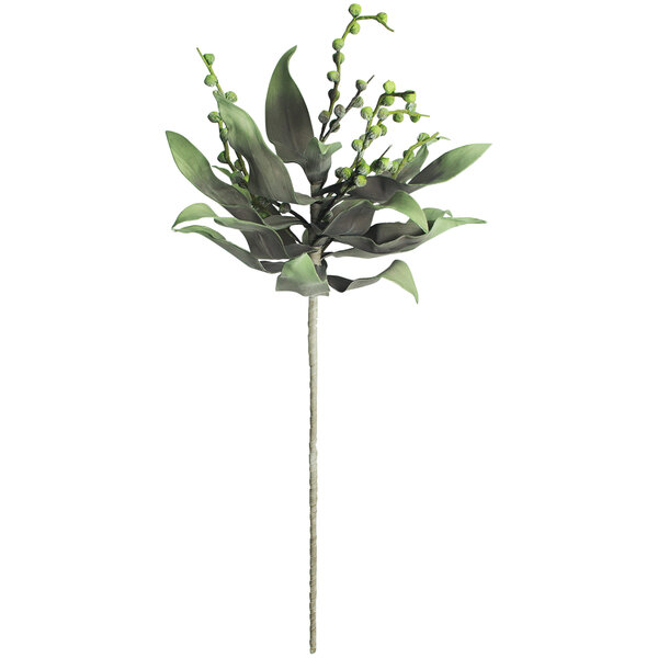 Kalalou 35" Artificial Green Leaf and Berry Greenery Stems 6/Case