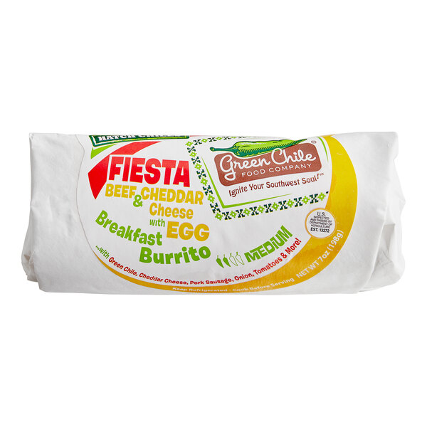 Green Chile Food 7 oz. Fiesta Breakfast Burrito 12/Case