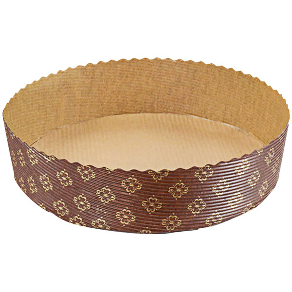 Novacart Brown and Gold Paper Baking Mold 26 oz. 540/Case