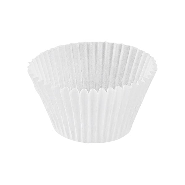 A white Novacart fluted paper cupcake wrapper.