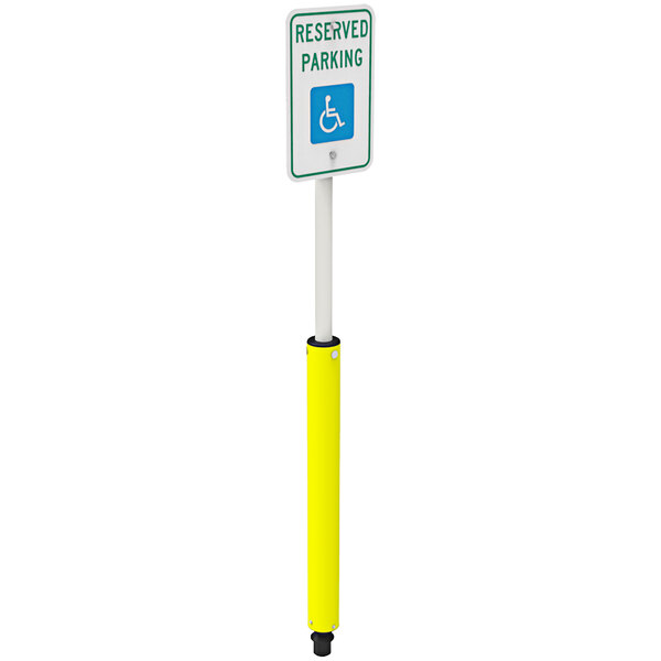 Impact Recovery Systems StaRite 4" x 78" Drivable Yellow Bollard Sign