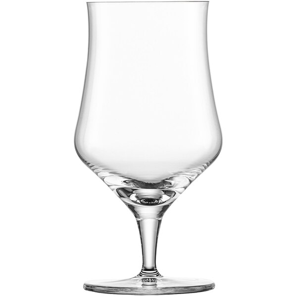 A Schott Zwiesel Beer Basic craft beer glass with a stem on a white background.