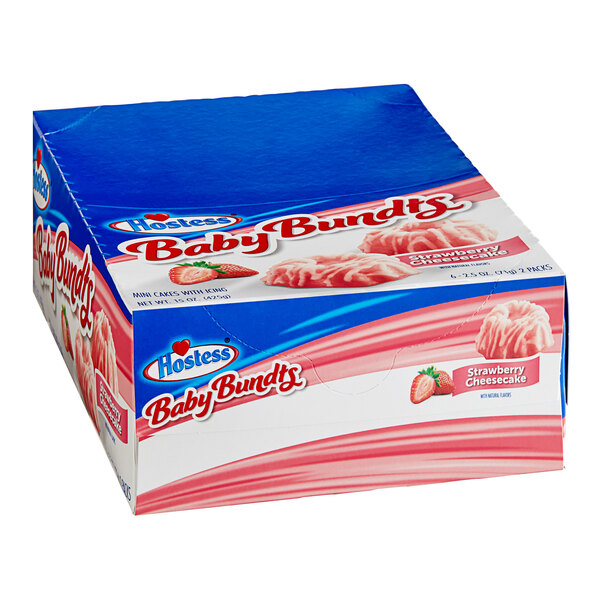 Hostess Baby Bundts Single Serve Strawberry Cheesecake Flavored Cake 2