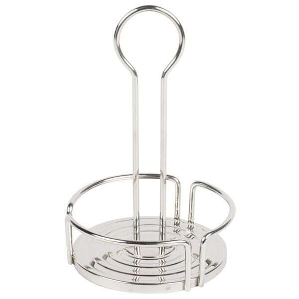 Tablecraft DIA780 Versa Rack 7 3/4" Stainless Steel Condiment Caddy