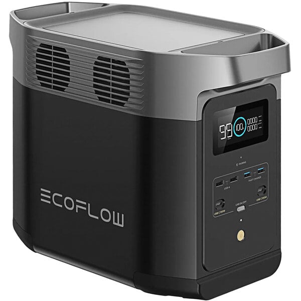 An EcoFlow DELTA 2 portable power station on a white background.