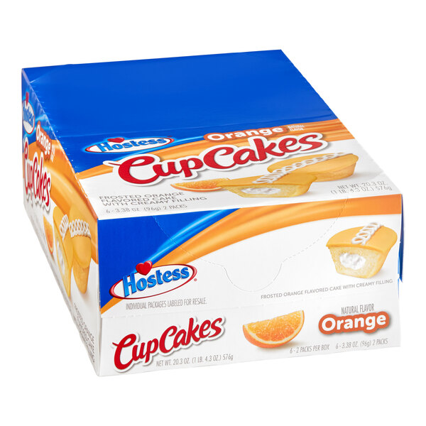 Hostess CupCakes Single Serve Orange Flavored Dessert 2Count 3.38 oz. 36/Case