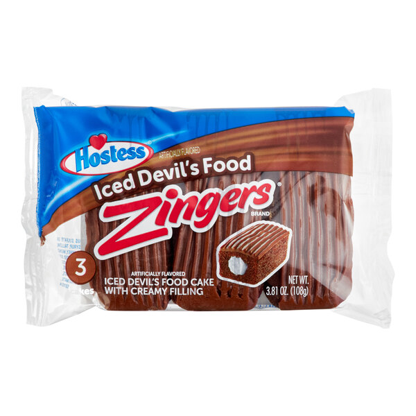 Hostess Zingers Single Serve Devil's Food Cake 3Count 3.81 oz. 36/Case