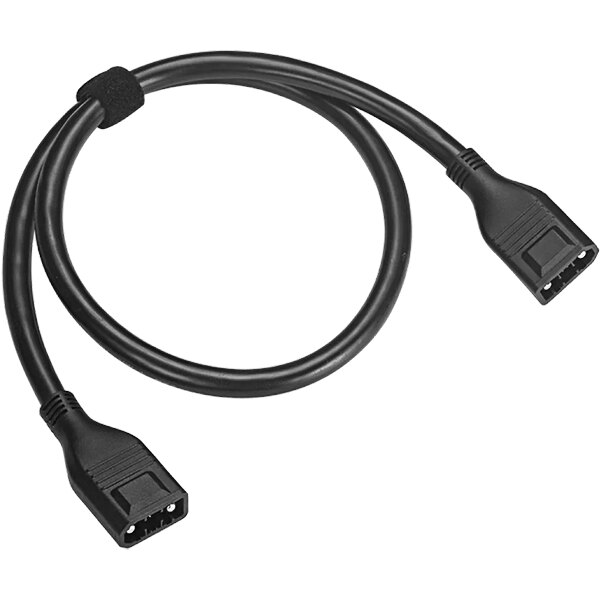 A black EcoFlow battery cable with two connectors.