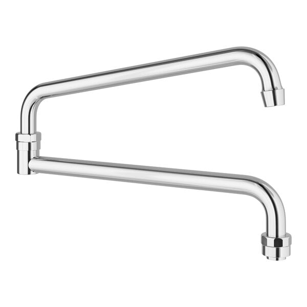 A Regency double-jointed swing spout faucet with chrome steel faucets.