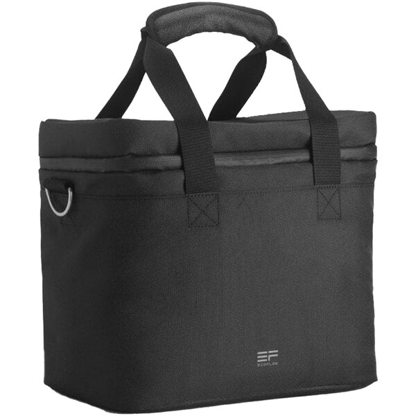 A black water-resistant bag with handles.