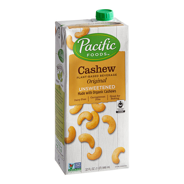Pacific Foods Unsweetened Cashew Milk 32 fl. oz. 6/Case