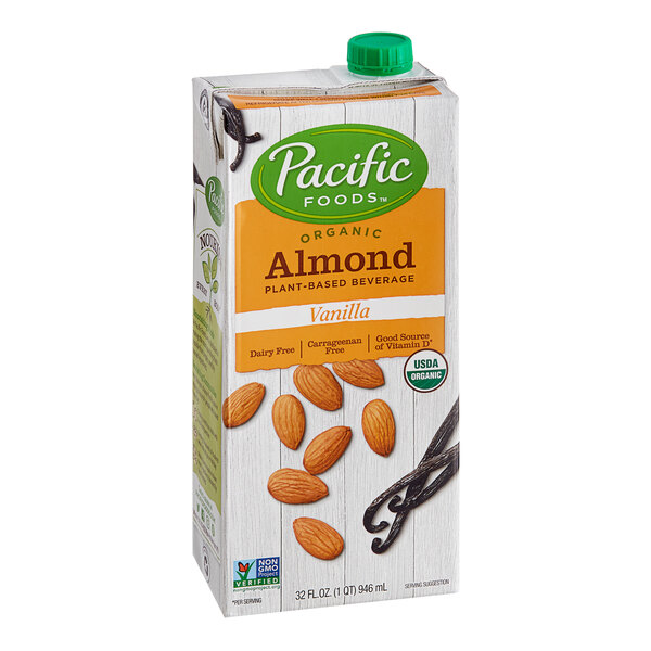Pacific Foods Organic Vanilla Almond Milk 32 fl. oz. 12/Case