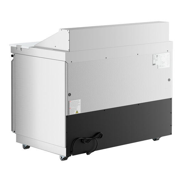 A 48-inch, two-door, front-breathing refrigerated sandwich prep table with a cutting top and WiFi capability.