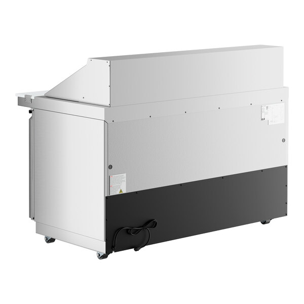 A 60-inch WiFi-enabled, front-breathing, two-door mega top refrigerated sandwich prep table.