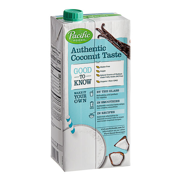 Pacific Foods Organic Unsweetened Vanilla Coconut Milk 32 fl. oz. 12/Case