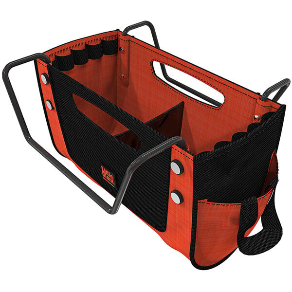 A black and orange Little Giant Cargo Hold tool bag with two compartments.
