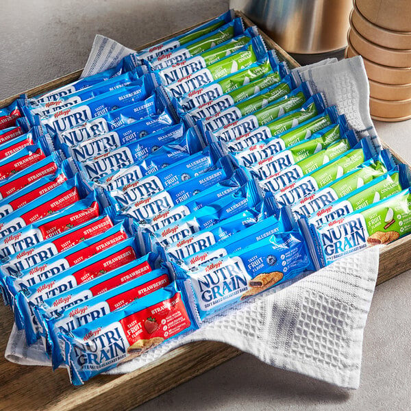 A variety pack of Nutri-Grain cereal bars on a table.