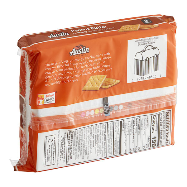 Austin Peanut Butter on Toasty Sandwich Crackers 1.38 oz. 96/Case
