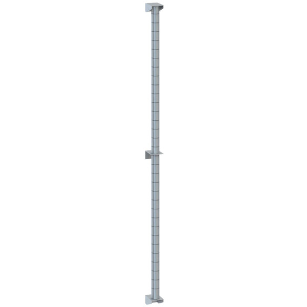A long metal pole with metal brackets.