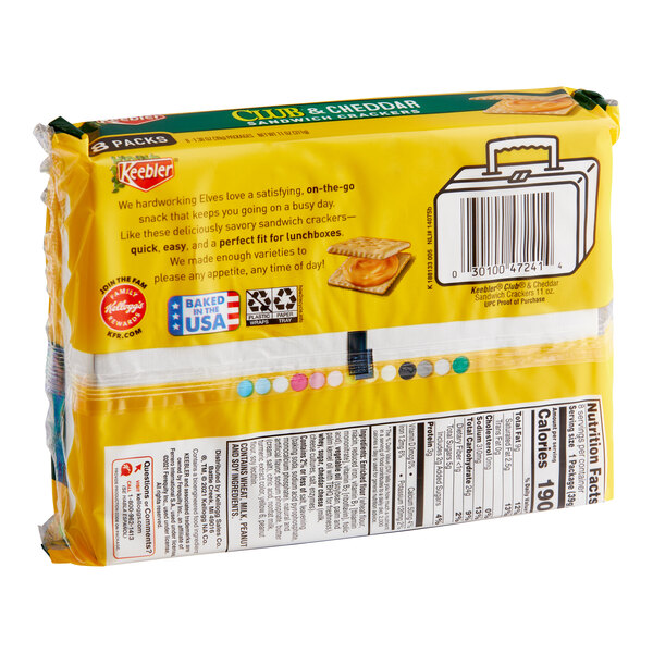 KEEBLER® Club and Cheddar Sandwich Crackers 1.38 oz. 96/Case
