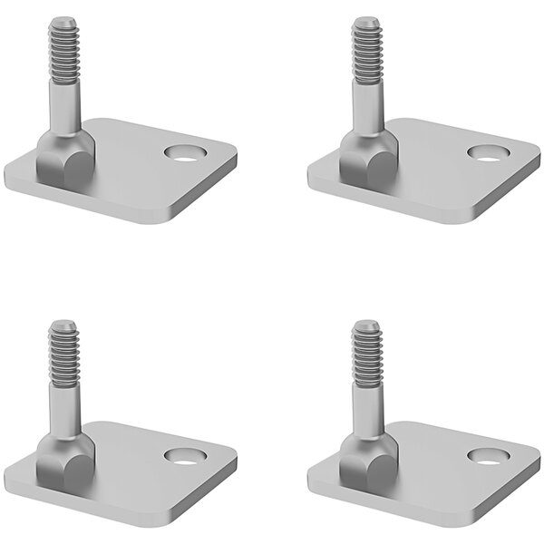 Metro SAFP Threaded Seismic Foot Plate Kit with screws and nuts.