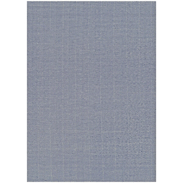 A Couristan Cottages Bungalow navy area rug with a blue and white checkered pattern.