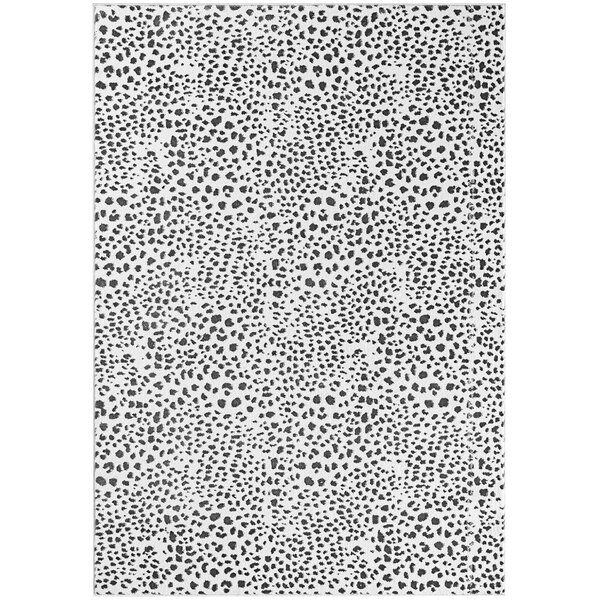 Abani Arto Collection 6' x 9' Cream / Gray Contemporary Cheetah Print